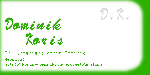 dominik koris business card